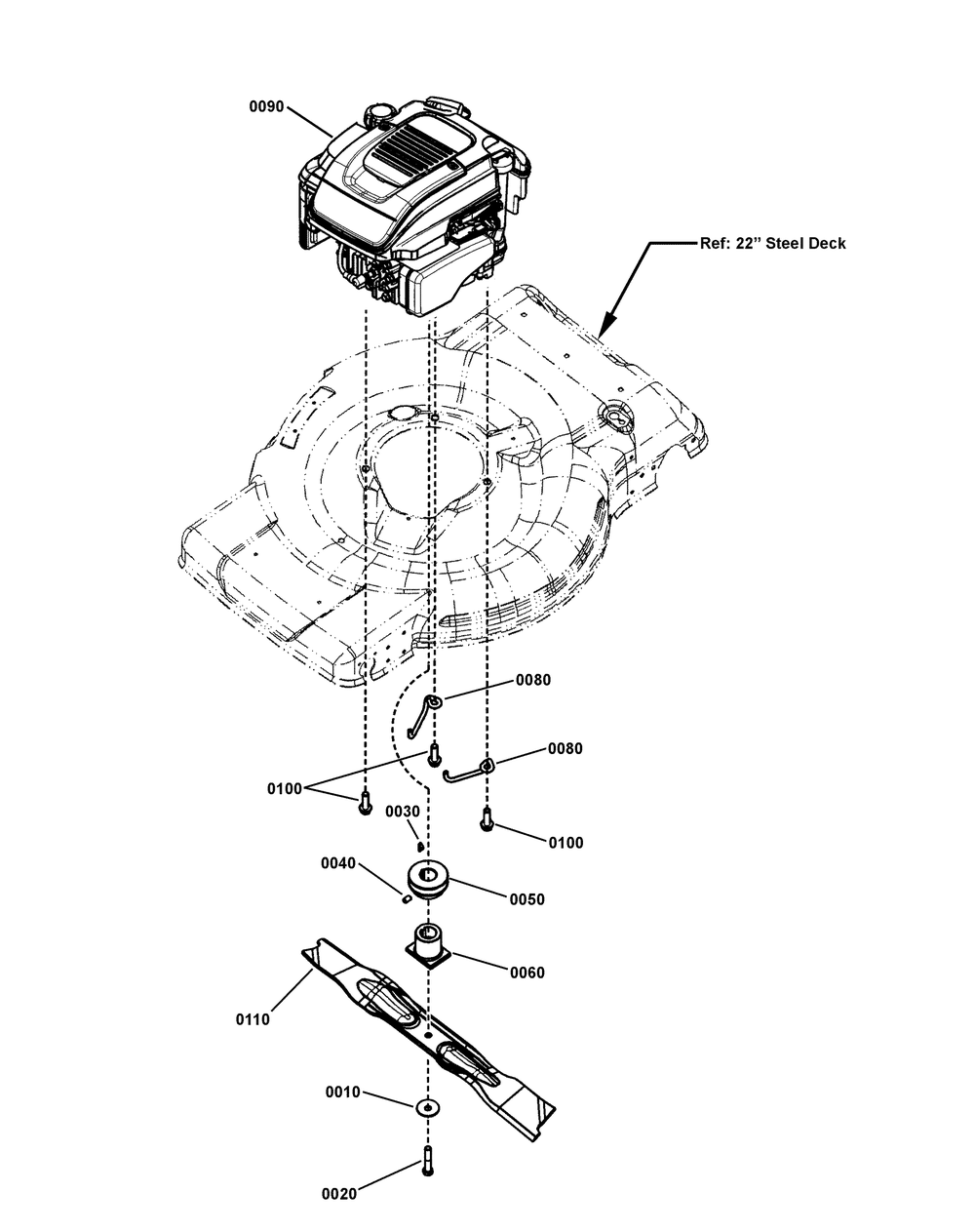 Engine Group (7501747) Diagram and Parts List for 7800808-JS36 2011 Briggs and Stratton Lawn Mower